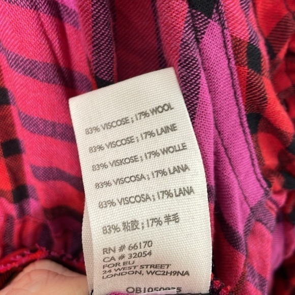 Free People | Pacific Dawn Button Down Tie Plaid Top NWT Size Small - Picture 7 of 8